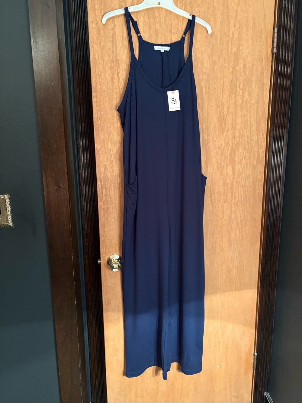 Sleeper Navy Jumpsuit with Adjustable Straps